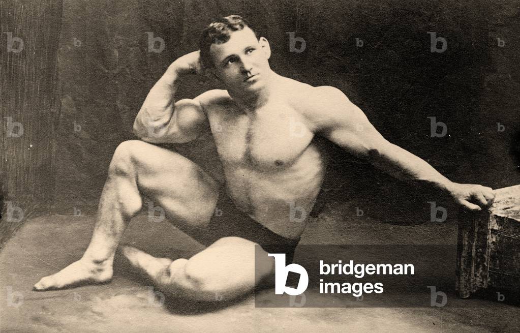 Portrait of Heavy Weight Wrestler, Johann Lem, c.1910 (photo)