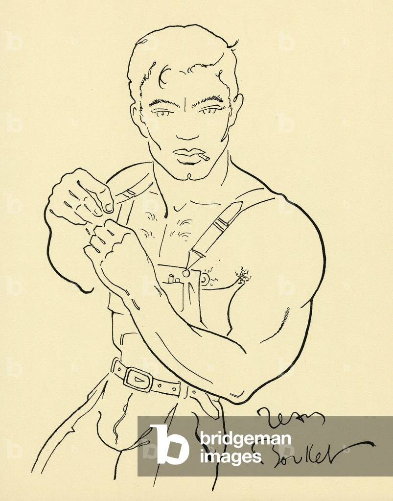Jean Boullet イラストレーション集 Jean Boullet 1958 Tatoo Sailer — Clipping