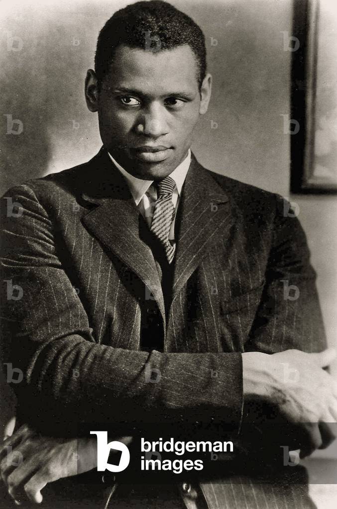 Portrait of Paul Robeson ( 1898 - 1976) (sepia photo).