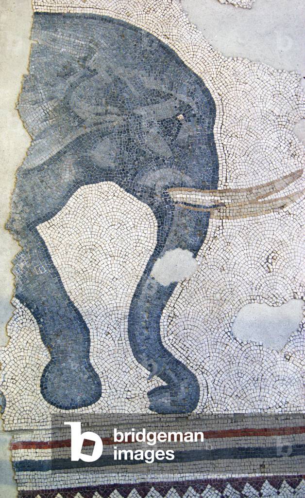 Mosaic depicting an Elephant, Arasta Bazaar, Sultan Ahmet Mosque, Istanbul.