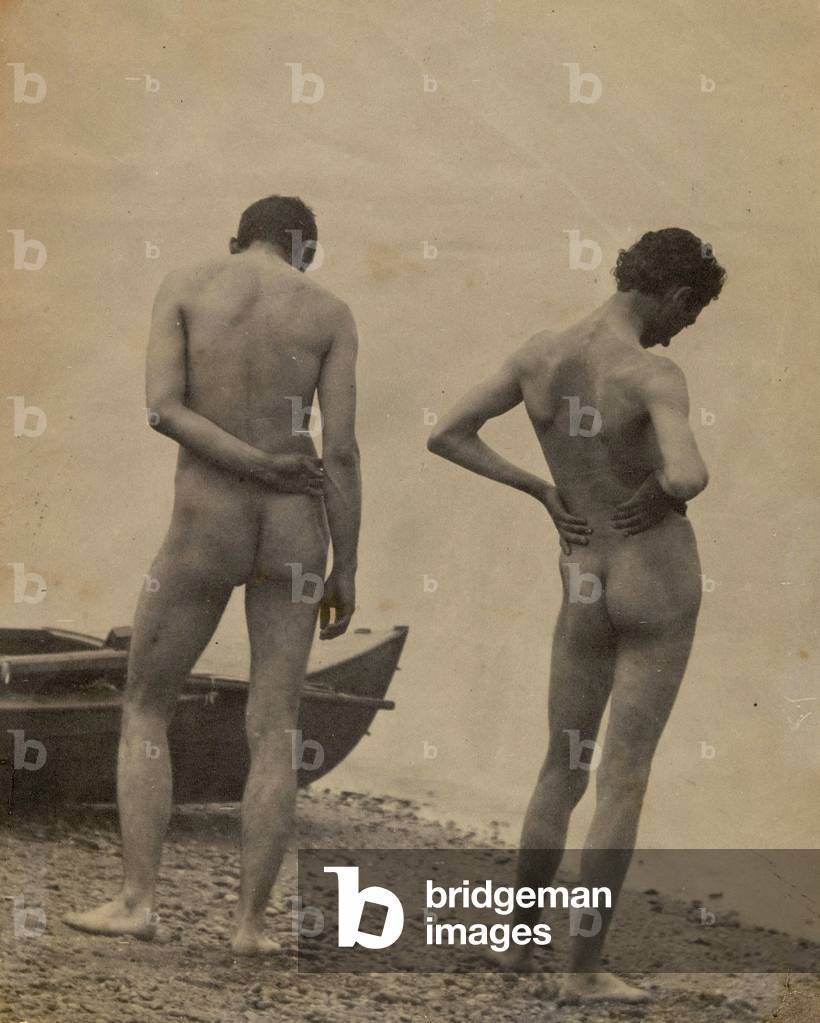 Thomas Eakins and John Laurie Wallace on a beach, 1883 (photo)