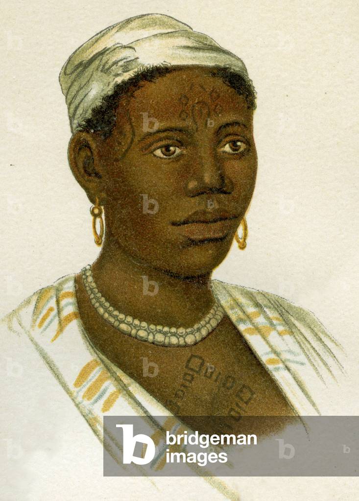 Tattooed African Woman, 1894 (litho)
