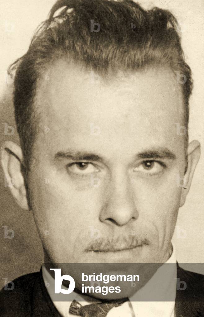 Portrait of John Dillinger (1903 – 34) (b/w photo)