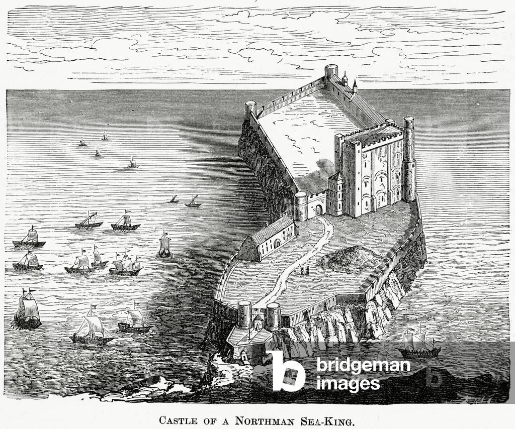 Castle of a Northman Sea-King, c.1880 (engraving)