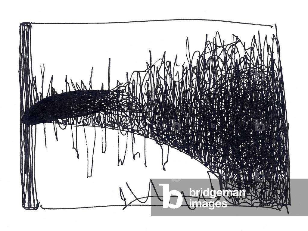 Untitled, (china ink on paper)