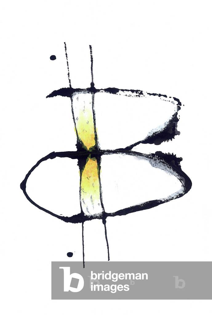 Untitled, (oil pastel and china ink on paper)