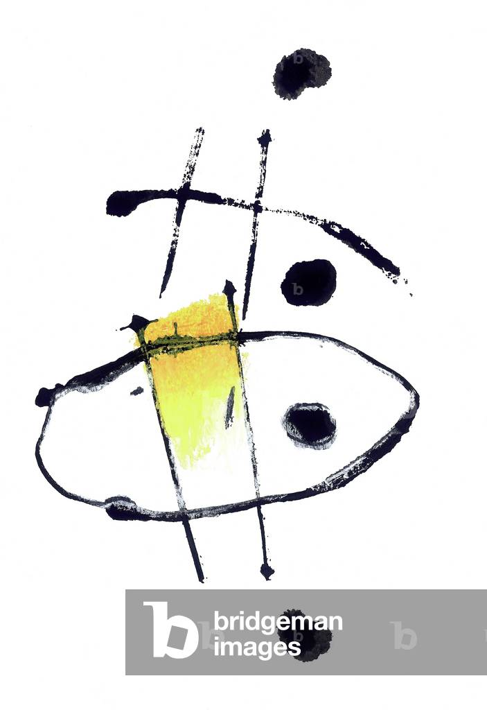 Untitled, (oil pastel and china ink on paper)