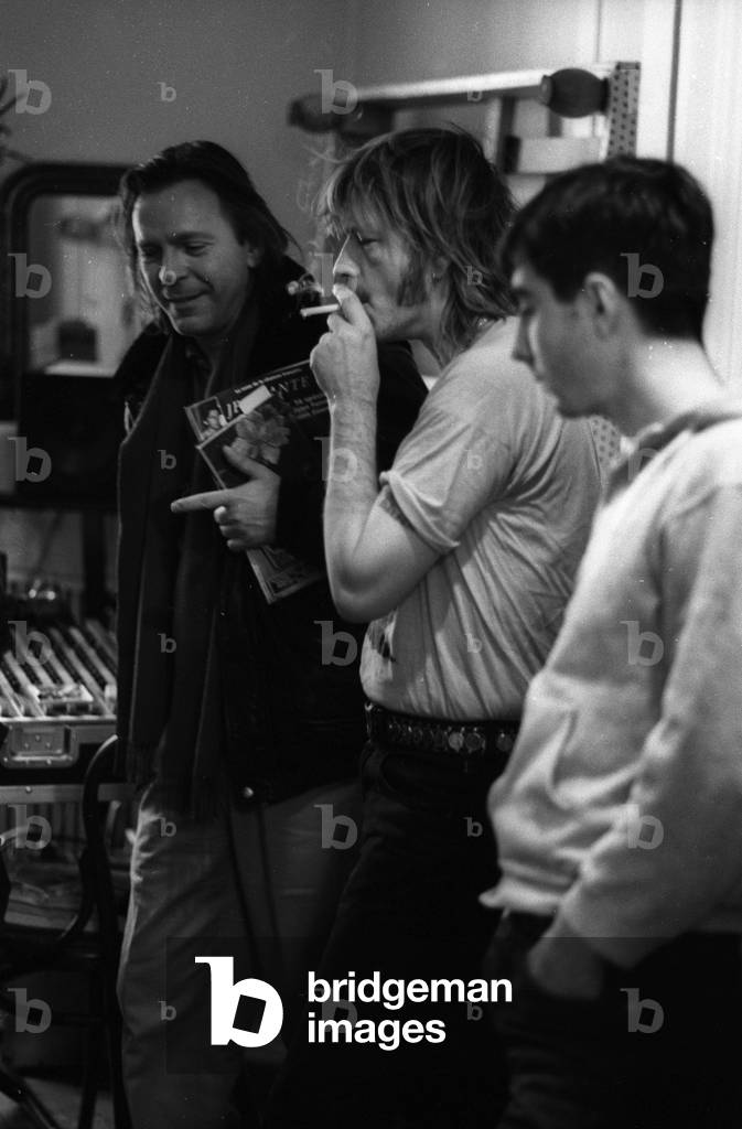 The French singer Renaud (Renaud Sechan) during the recording of the album 'Renaud chant Brassens' in March, 1995 (photo)