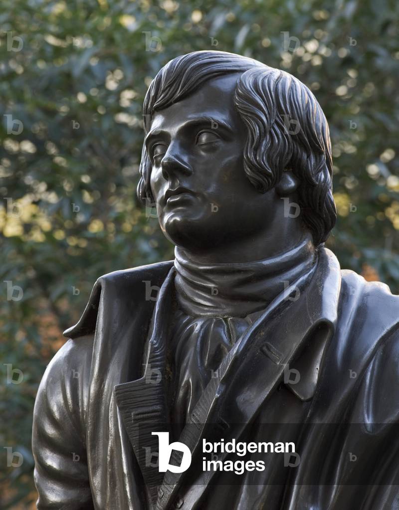 Detail of Robert Burns by Sir John Steell (photo)