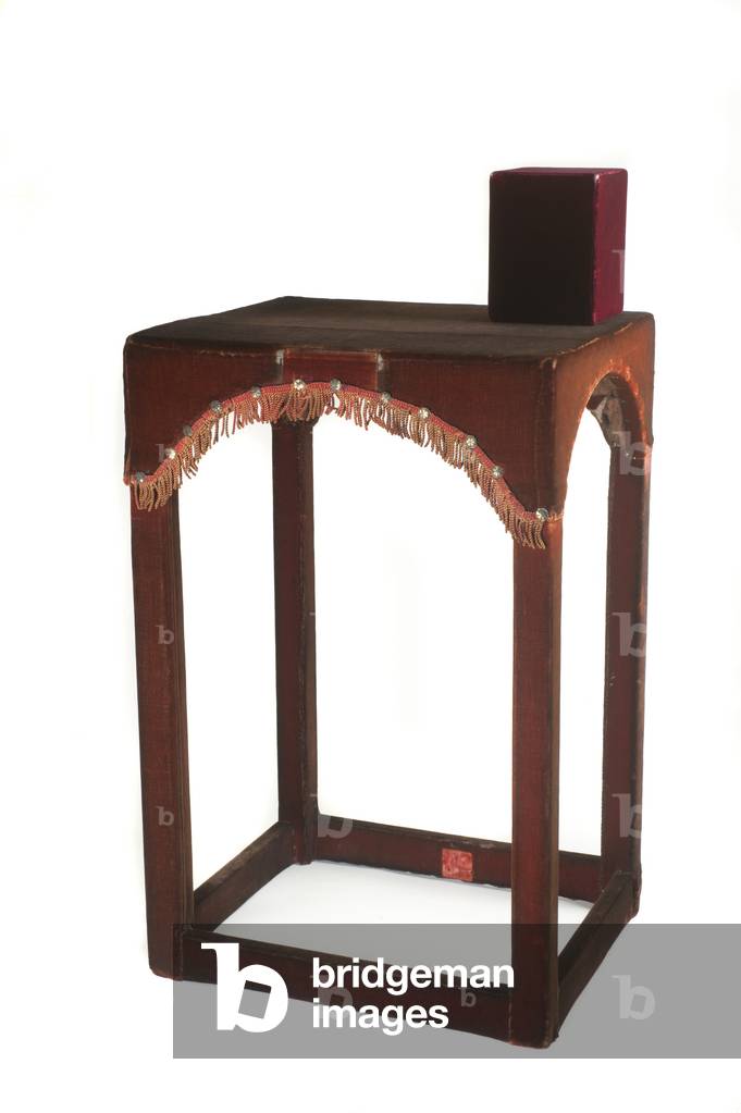 Reading desk used by Charles Dickens on his public reading tour of America, 1858-68 (wood &  fabric)