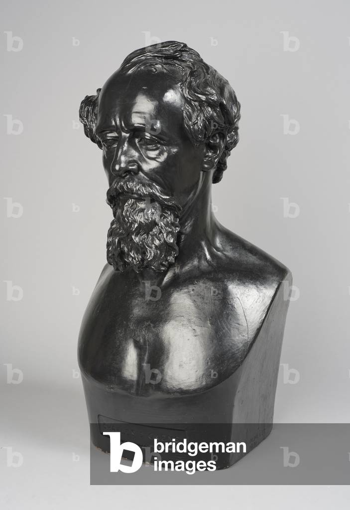 Copy of a bust of Charles Dickens, 1871 (plaster)