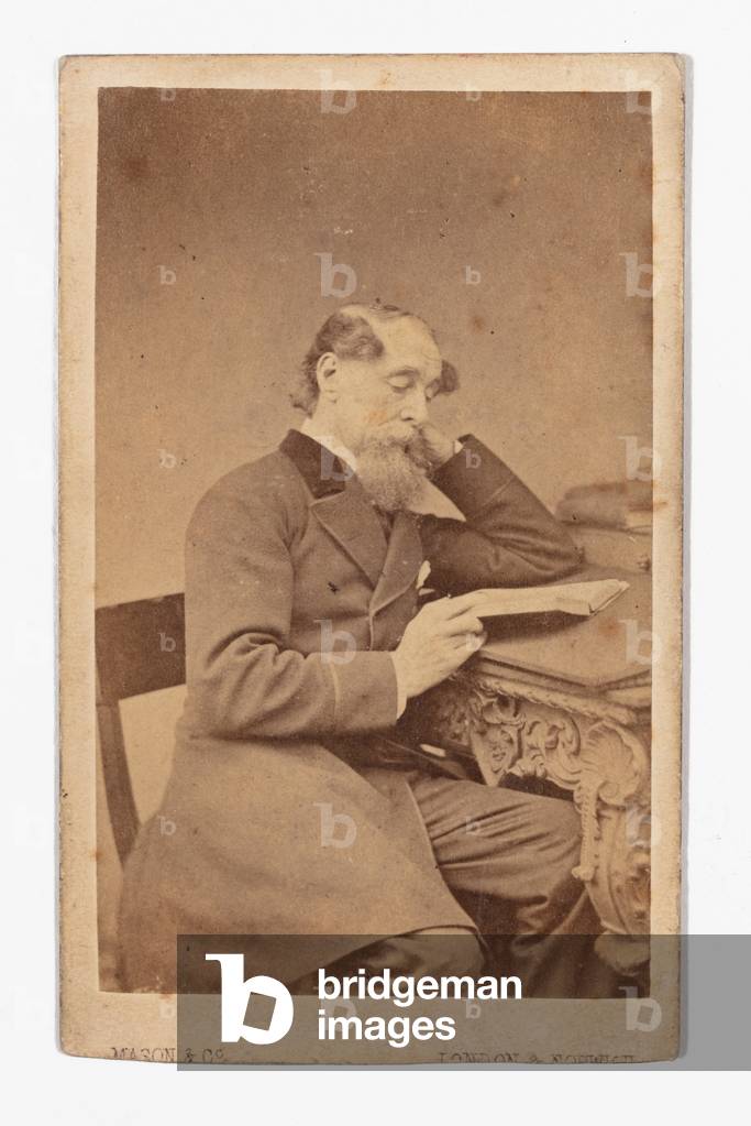 Carte-de-visite of Charles Dickens, by Mason & Co, 1867 (b/w photo)