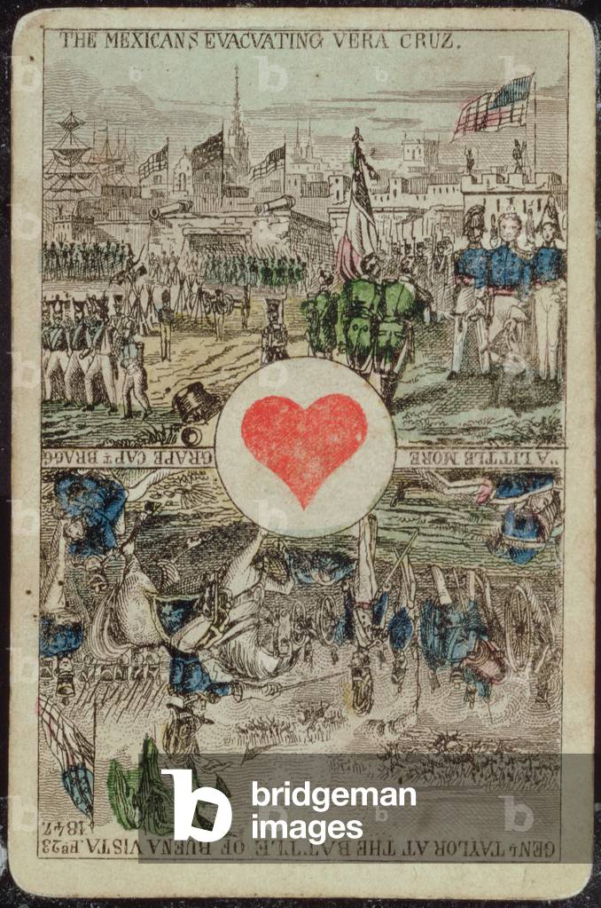 Playing card: Ace of Hearts (colour litho)