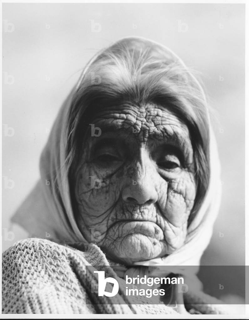 Aged Alabama Indian Woman, 1935-36 (b/w photo)