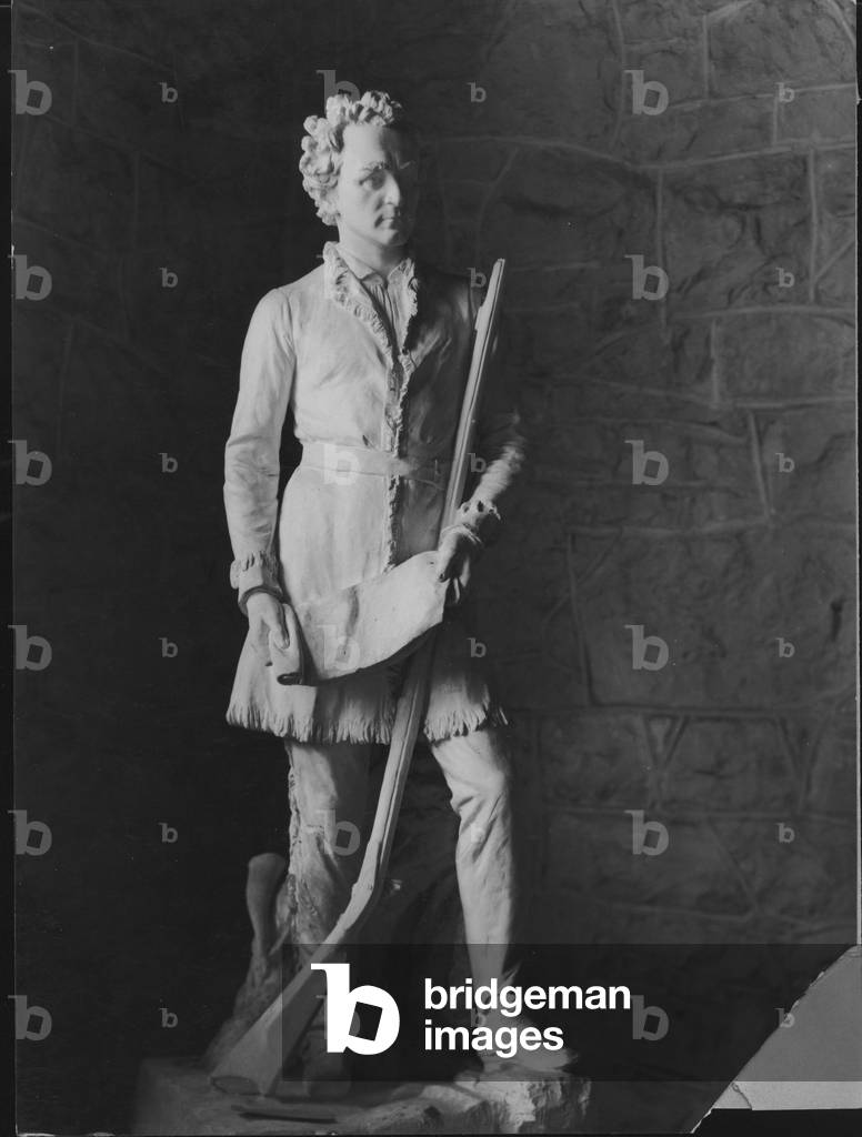 Statue of Stephen F. Austin, 1935-36 (b/w photo)