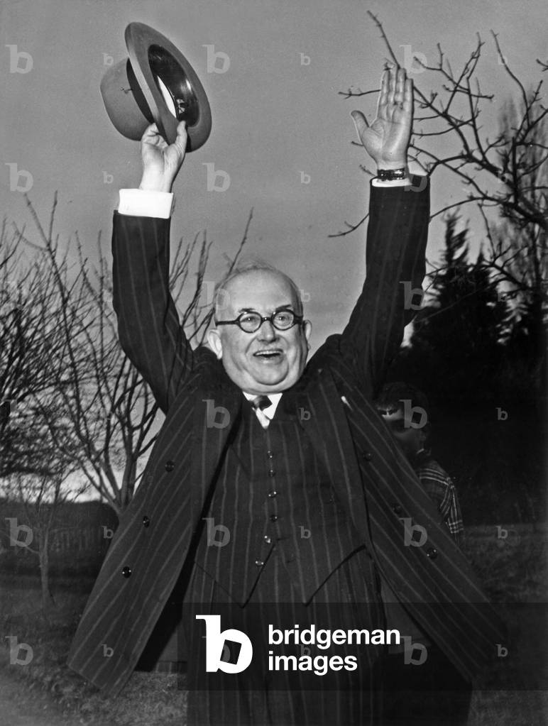 Vincent Auriol, french president from 1947 to 1954, here when he came back in Muret (south of France) in 1954