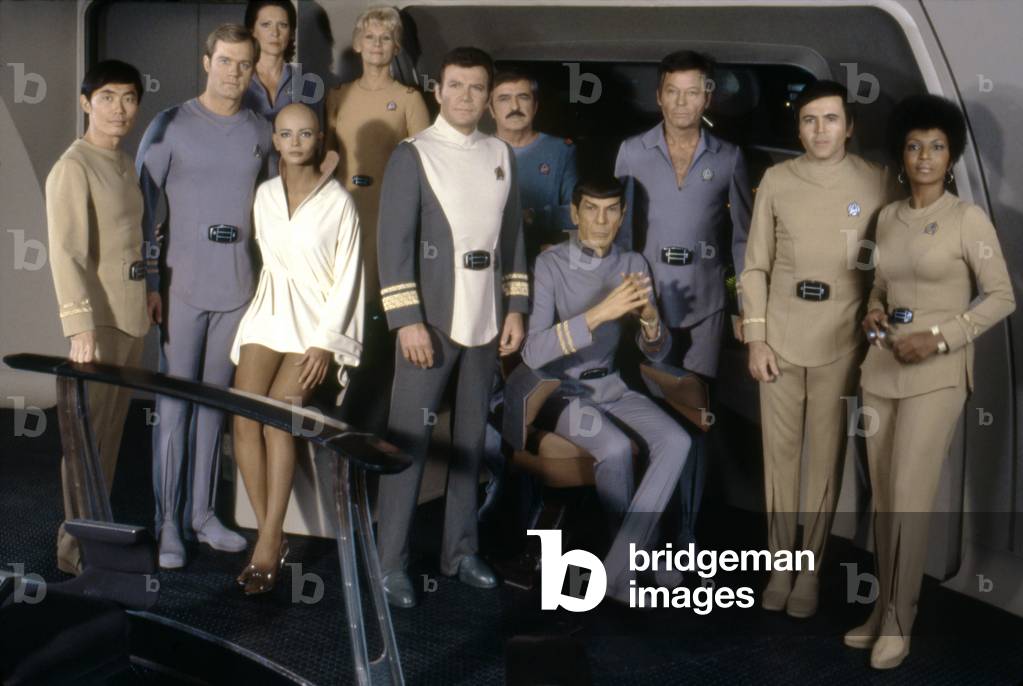 George Takei, Stephen Collins, Majel Barrett, Persis Khambatta, Grace Lee Whitney, William Shatner, James Doohan, Leonard Nimoy, Deforest Kelley, Walter Koenig And Michelle Nichols.