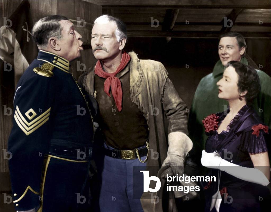 Victor Mclaglen, John Wayne, Mildred Natwick And Ben Johnson.