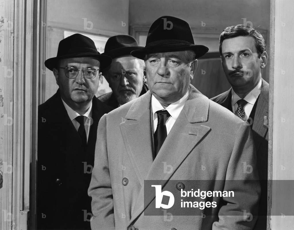 Bernard Blier, Antoine BalpÉtre, Jean Gabin And Frank Villard., Le Cave Se Rebiffe 1961 Directed By Gilles Grangier