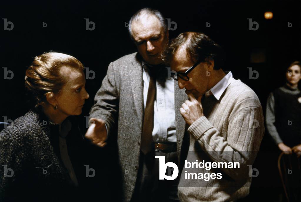 On The Set, Woody Allen Directs Gena Rowlands And Jacques Haussmann., Another Woman 1988 Directed By Woody Allen