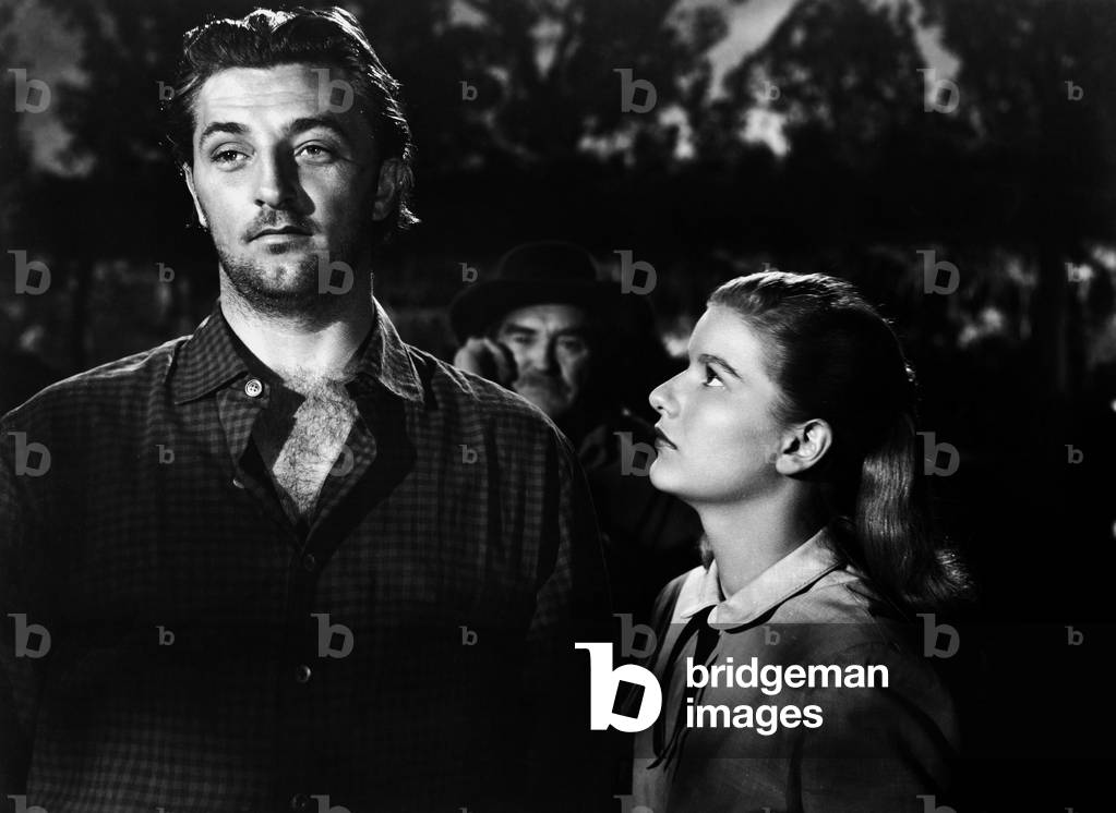 Ciel rouge BLOOD ON THE MOON de Robert Wise avec Robert Mitchum et Barbara Bel Geddes, 1948 (photo b/s)