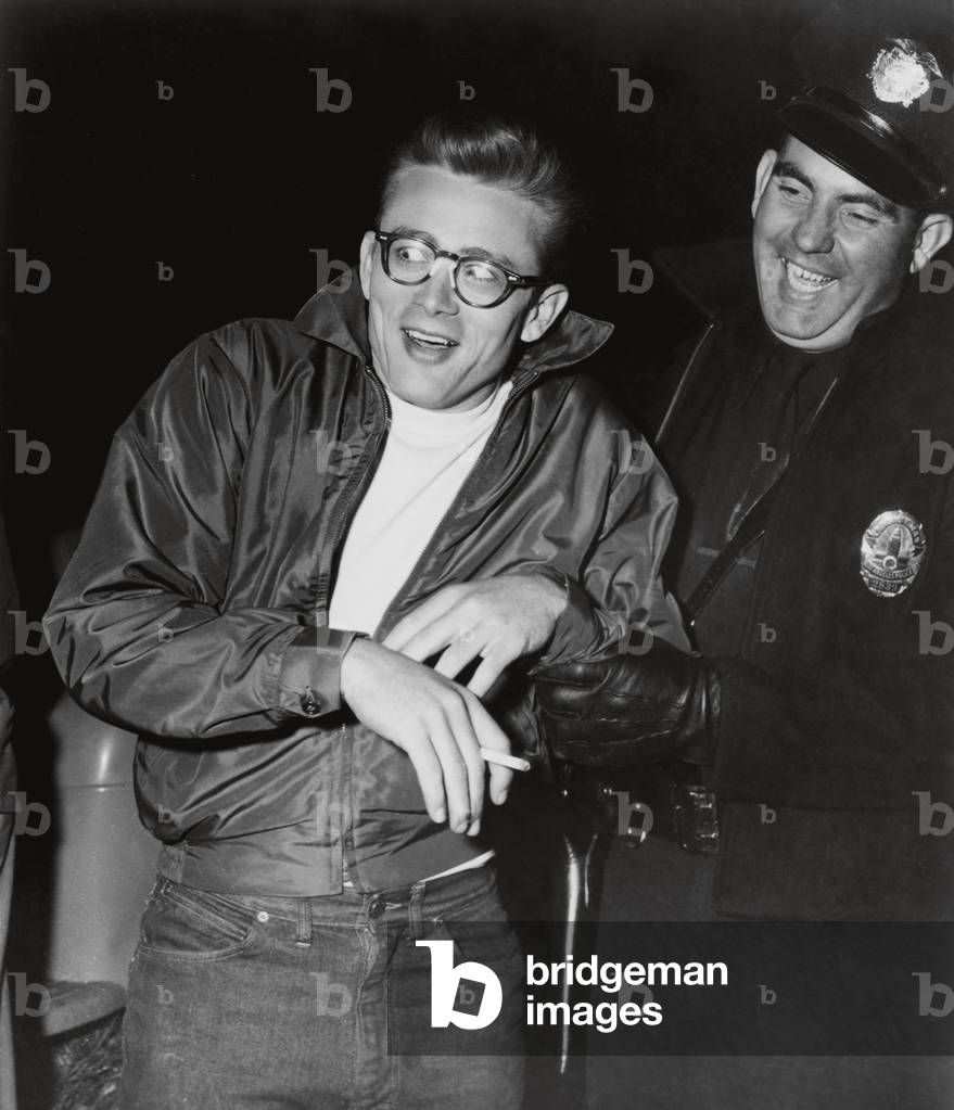 On the set with James Dean, 1955 (photo)