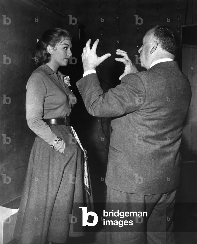 On The Set, Alfred Hitchcock Directs Kim Novak, Vertigo 1958 Directed By Alfred Hitchcock