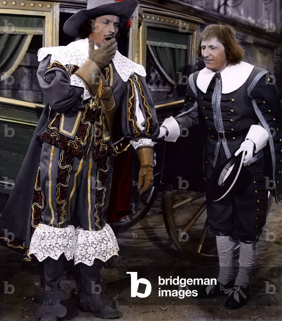 LES TROIS MOUSQUETAIRES, 1953 directed by ANDRE HUNEBELLE Georges Marchal and Bourvil (photo)