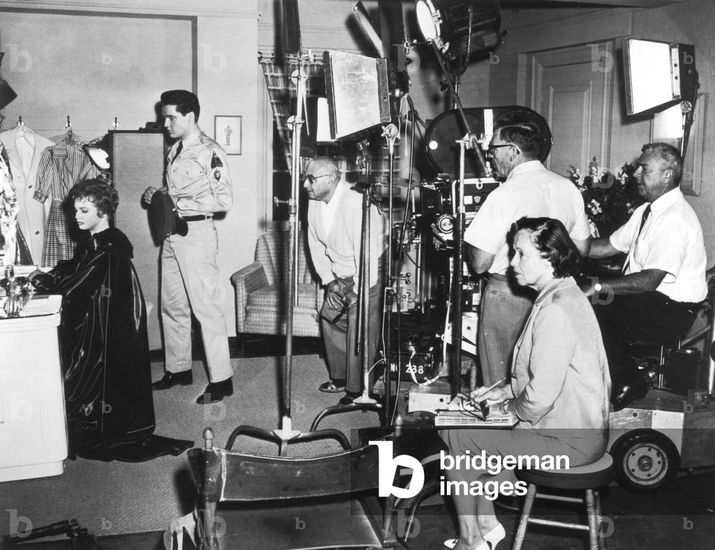 On The Set,  Director Norman Taurog Directs South African Dancer Juliet Prowse And Elvis Presley.