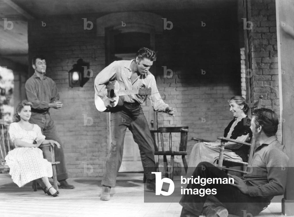 Debra Paget, William Campbell, Elvis Presley And Richarfd Egan.