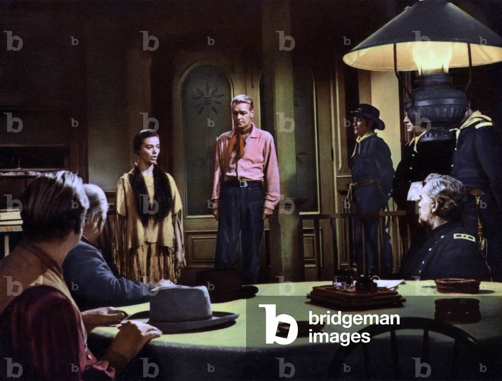 Marisa Pavan And Alan Ladd., Drum Beat 1954 Directed By Delmer Daves