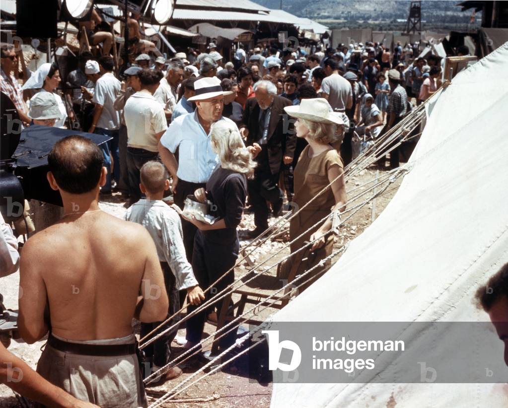 On The Set, Otto Preminger Directs Eva Marie Saint And Jill Haworth.