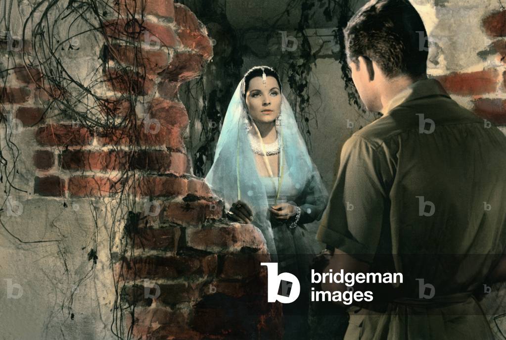 Debra Paget And Paul Hubschmid, Der Tiger Von Eschanpur / Le Tigre Du Bengale 1959 Directed By Fritz Lang