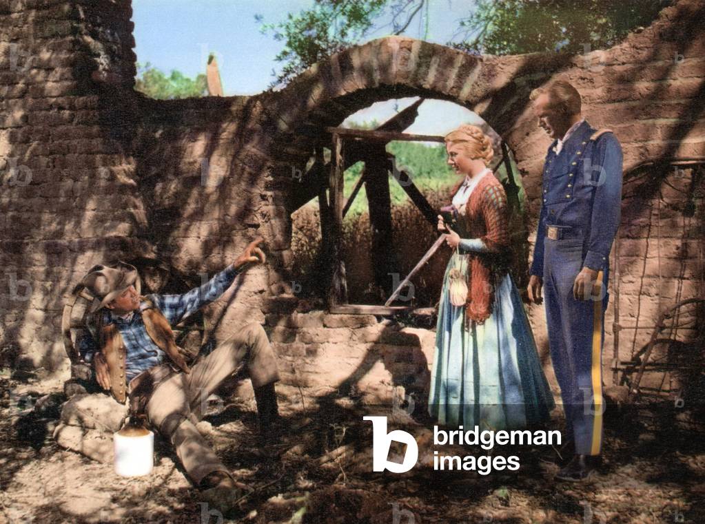 James Stewart, Shirley Jones And Richard Widmark, Two Rode Together 1961 Directed By John Ford