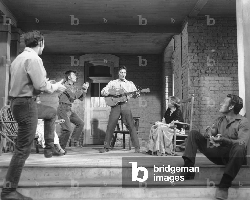 William Campbell, Debra Paget, Elvis Presley And Richard Egan.