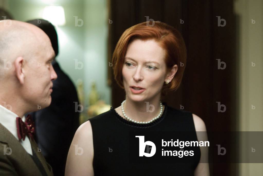 John Malkovich And Tilda Swinton, Burn After Reading 2008 Directed By Joel And Ethan Coen