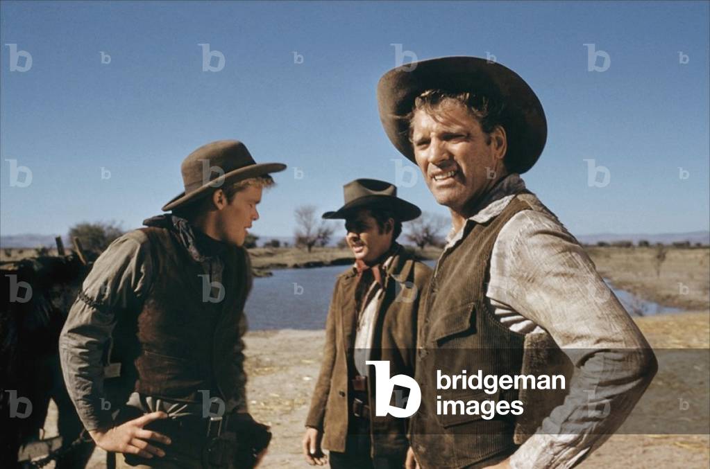 Doug Mcclure, Audie Murphy And Burt Lancaster, Unforgiven 1960 Directed By John Huston