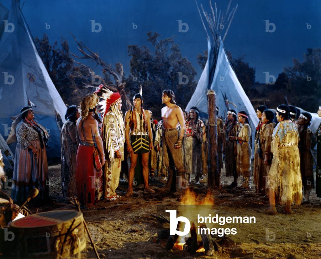 Anthony Quinn And Joel Mccrea, Buffalo Bill 1944 Directed By William A. Wellman