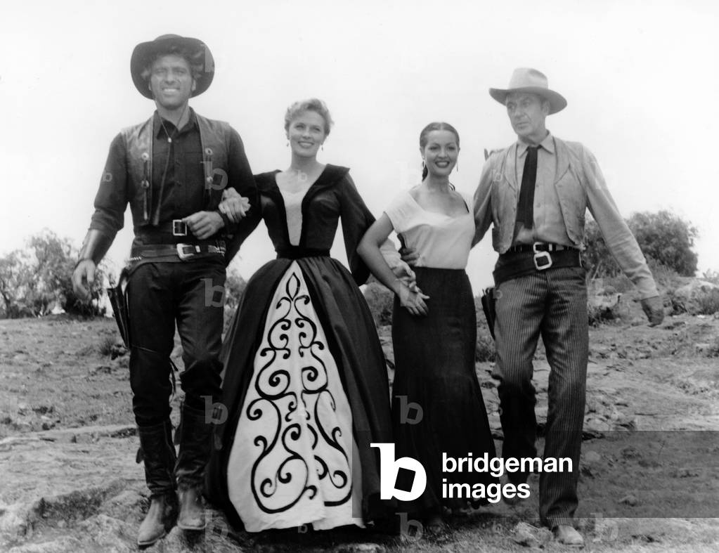 Burt Lancaster, Denise Darcel, Sarita Montiel And Gary Cooper, Vera Cruz 1954 Directed By Robert Aldrich