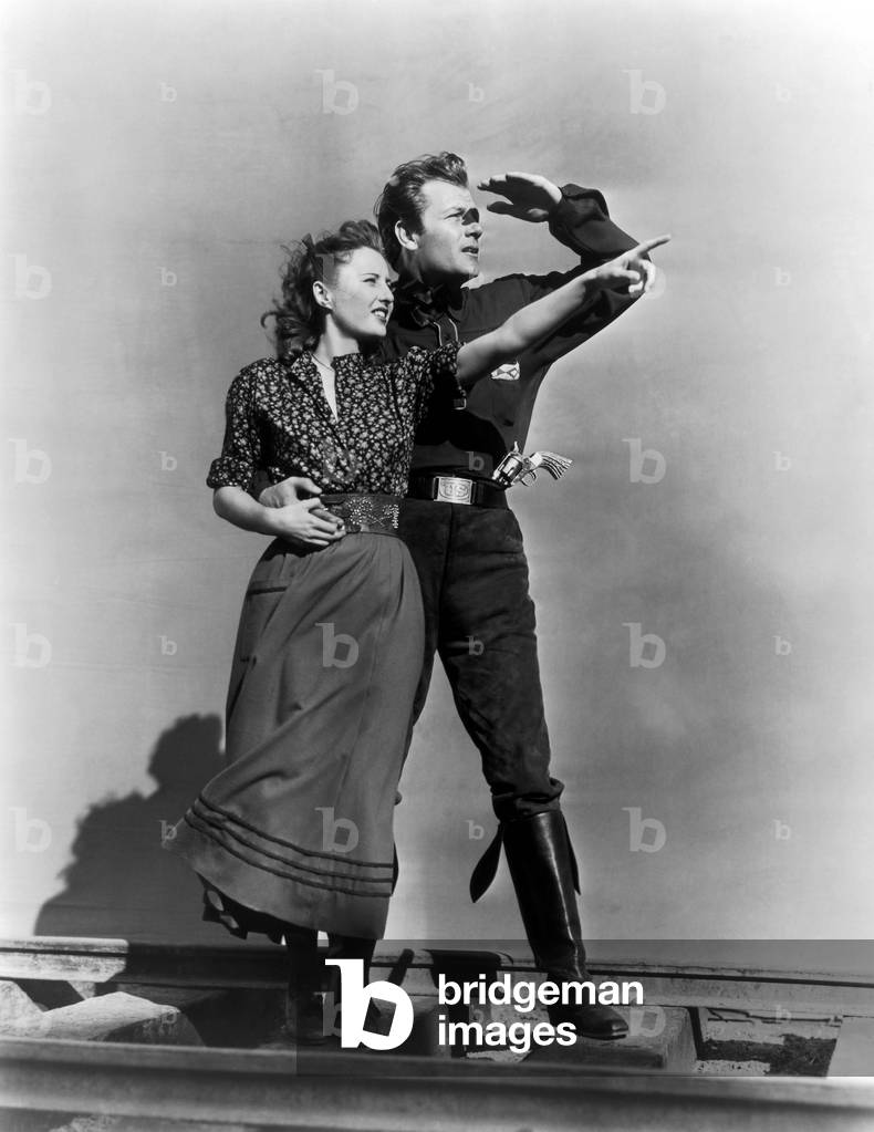 American Actors Barbara Stanwyck And Joel Mccrea On The Set Of The 1939 Film 