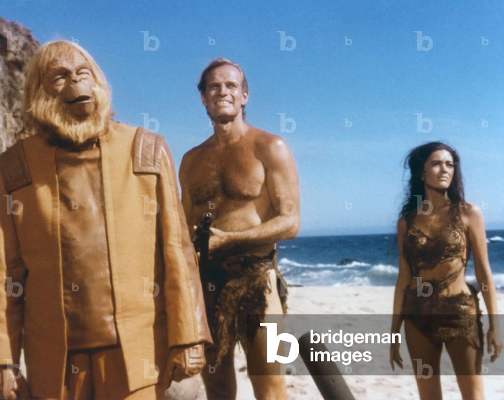 Maurice Evans, Charlton Heston And Linda Harrison.