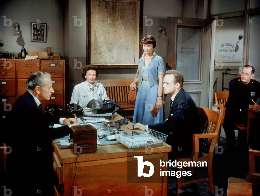 George Raft, Gene Tierney And Van Heflin., Black Widow 1954 Directed By Nunnally Johnson