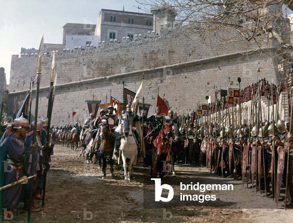 Douglas Wilmer, Charlton Heston And John Fraser., El Cid 1961 Directed By Anthony Mann