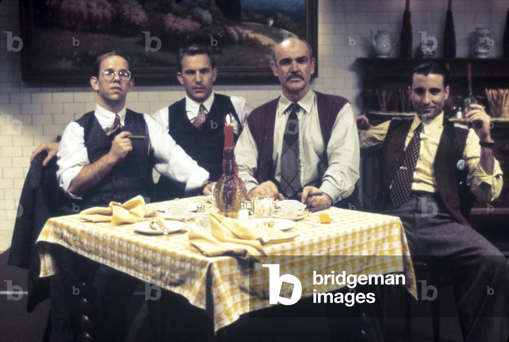 Charles Martin Smith,Kevin Costner, Sean Conney And Andy Garcia, The Untouchables 1987 Directed Brian De Palma