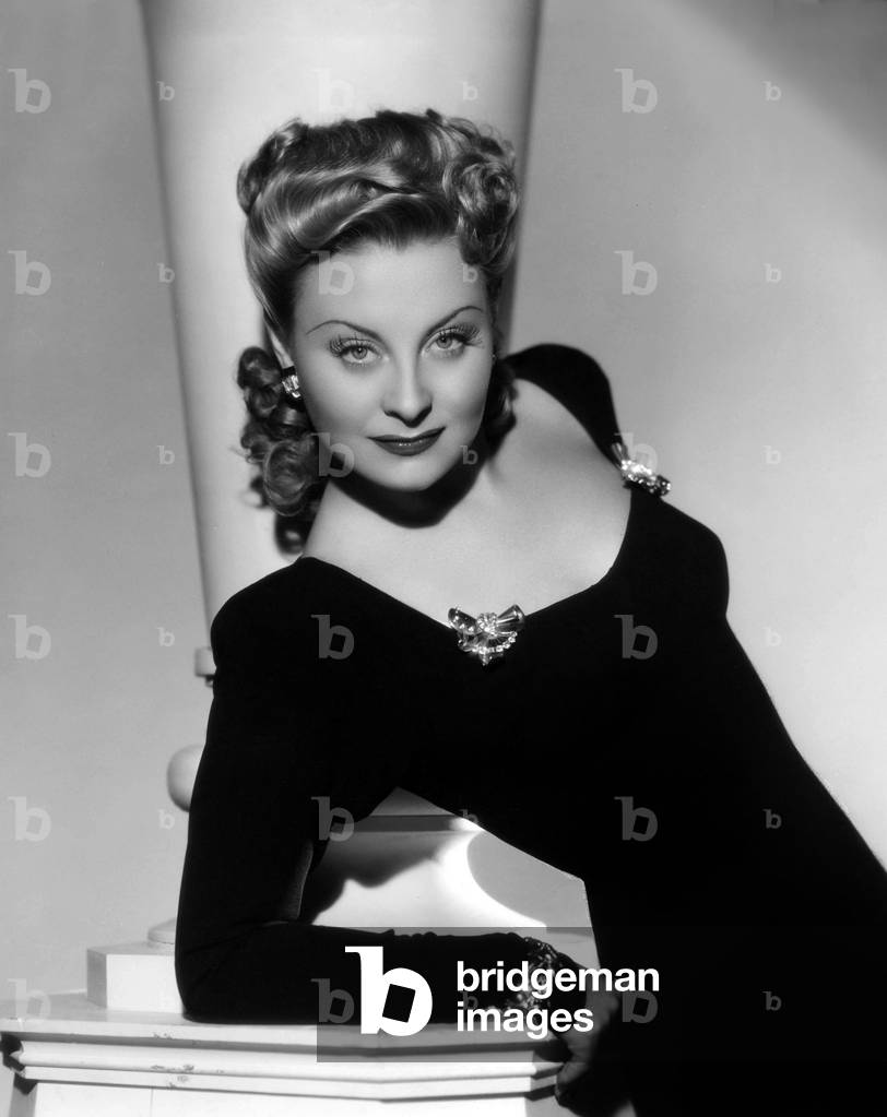 French actress Michele Morgan in Hollywood, 1942 (b/w photo)