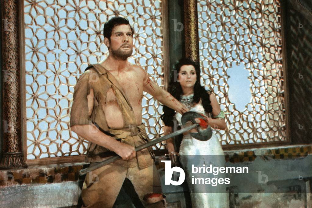 Paul Hubschmid And Debra Paget, Der Tiger Von Eschanpur / Le Tigre Du Bengale 1959 Directed By Fritz Lang