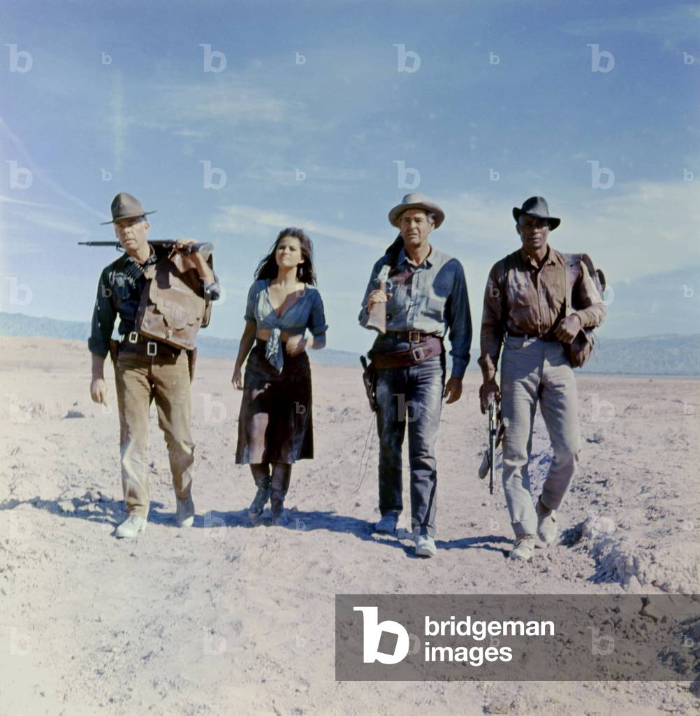 Lee Marvin, Claudia Cardinale, Robert Ryan And Woody Strode
