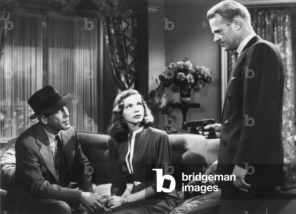 Humphrey Bogart, Lauren Bacall And Louis Jean Heydt., The Big Sleep 1946 Directed By Howard Hawks