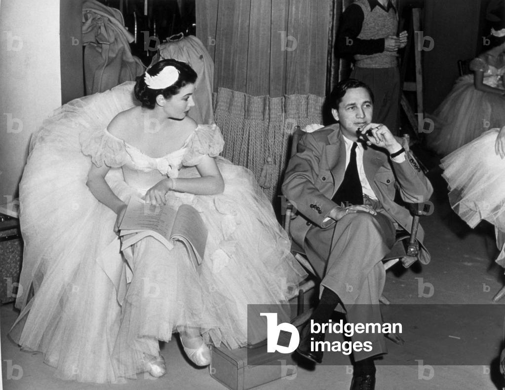 On The Set, Vivien Leigh And Mervyn Leroy, Waterloo Bridge 1940 Directeed By Mervyn Leroy