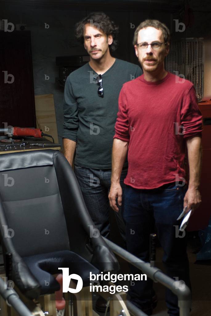 On The Set, Joel And Ethan Coen, Burn After Reading 2008 Directed By Joel And Ethan Coen